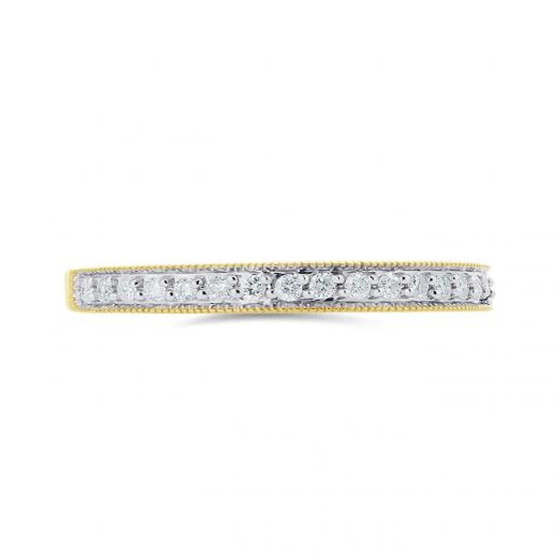 10K Yellow Gold 0.12CTW Stackable Diamond Ring