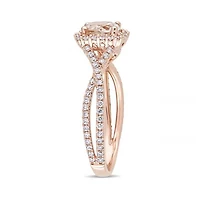 Julianna B 14K Rose Gold 0.50CTW Diamond & Morganite Ring
