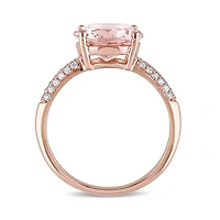 Julianna B 14K Rose Gold 0.20CTW Diamond & Morganite Ring
