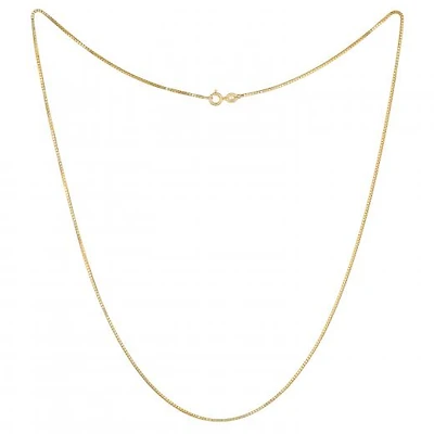 10K Yellow Gold 18" Box Link Chain