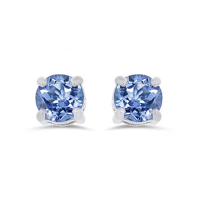 Sterling Silver Tanzanite 4.5mm Stud Earrings