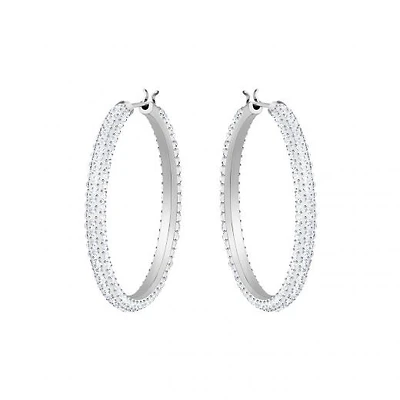 Swarovski Stone Hoop Pierced Earrings