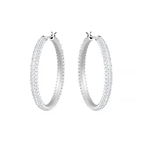 Swarovski Stone Hoop Pierced Earrings