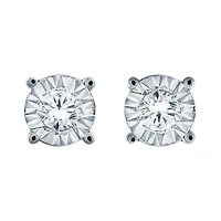 10K White Gold 0.25CTW Diamond Studs