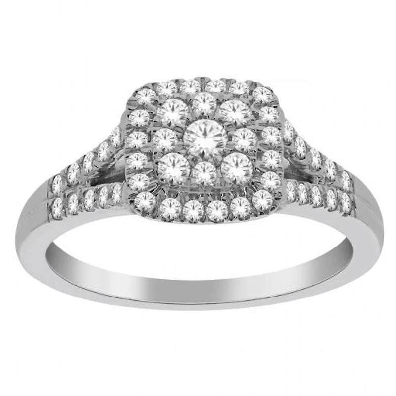 10K White Gold 0.50CTW Diamond Fashion Ring