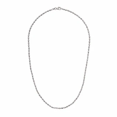 Sterling Silver 30" 3mm Rice Typhoon Chain