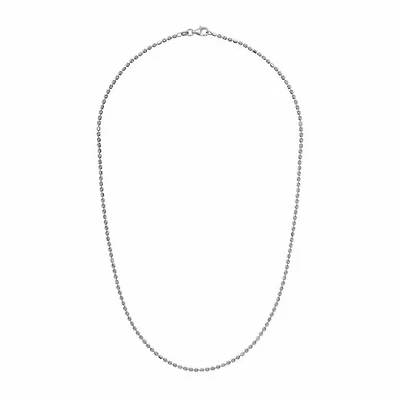 Sterling Silver 24" 2mm Diamond Cut Necklace