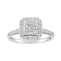 14K White Gold 1.00CTW Seamless Bridal Ring