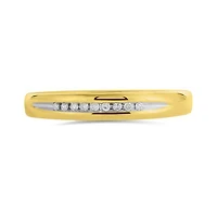 10K Yellow Gold 0.04CTW Trio Wedding Band