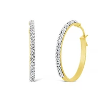 Swarovski 10K Yellow Gold Hoops with Cubic Zirconia