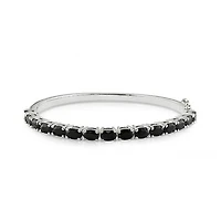 Julianna B Sterling Silver Black Sapphire Bangle