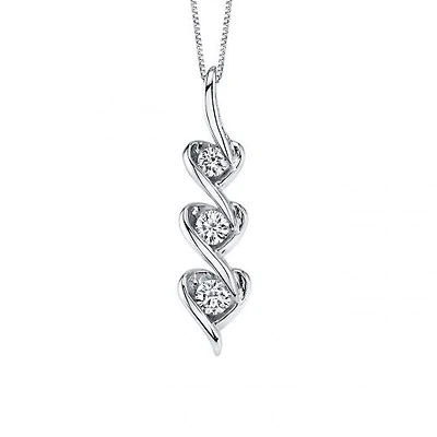 Sirena 10K White Gold 0.14CTW Pendant