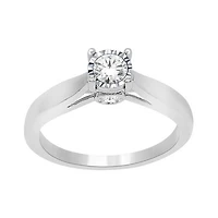 10K White Gold 0.50CTW Solitaire Ring