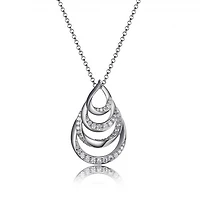 Elle Majestic Wave Cubic Zirconia 18+2" Necklace