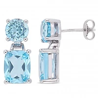 Julianna B Sterling Silver Sky Blue Topaz Earrings