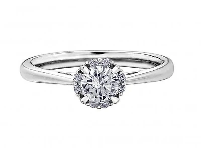 Glacier Fire 14K White Gold 0.35CTW Bridal Ring