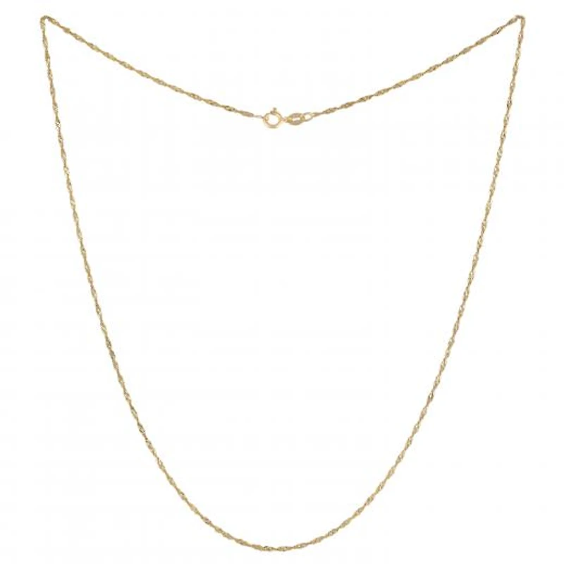 10K Gold 18" 1.45mm Singapore Chain