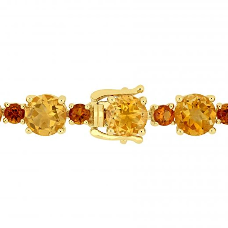 Julianna B Yellow Plated Sterling Silver Citrine & Madeira Citrine Bracelet