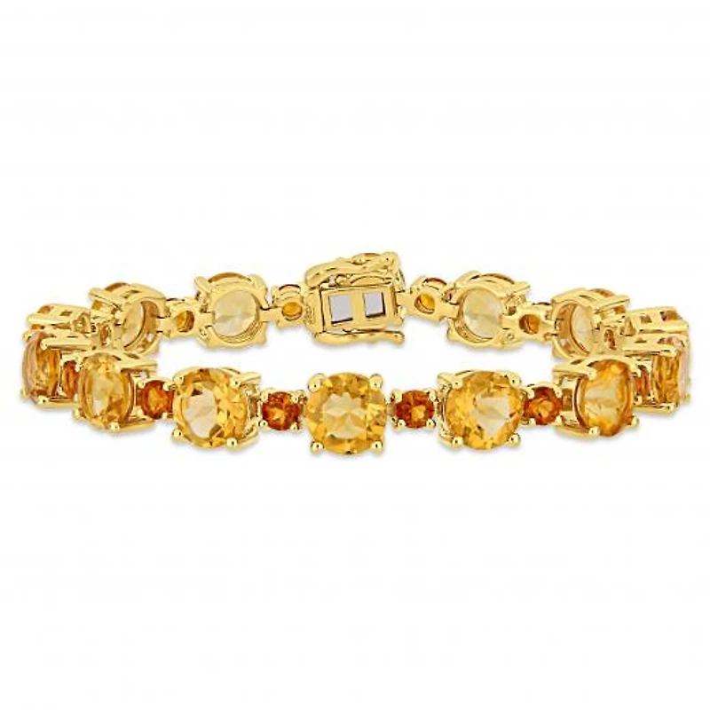 Julianna B Yellow Plated Sterling Silver Citrine & Madeira Citrine Bracelet