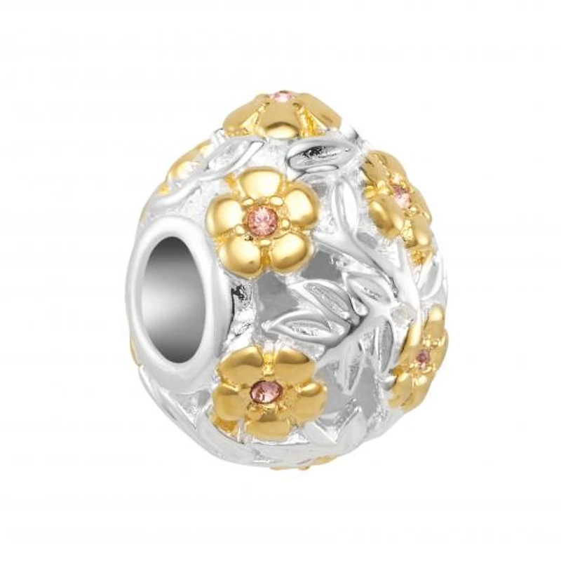Chamilia Sterling Silver Rose Gold Plated Filigree Easter Egg
