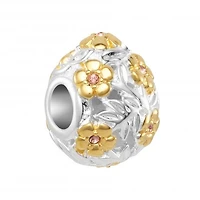 Chamilia Sterling Silver Rose Gold Plated Filigree Easter Egg
