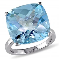 Julianna B 14K White Gold Blue Topaz Fashion Ring