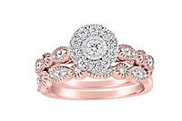10K Rose & White Gold 0.50CTW Bridal Set