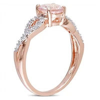 Julianna B 10K Rose Gold Morganite & Diamond Infinity Engagement Ring