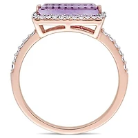 Julianna B 14K Rose Gold Amethyst & 0.25CTW Diamond Fashion Ring