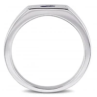 Julianna B Sterling Silver 0.05CTW Diamond & Sapphire Men's Ring
