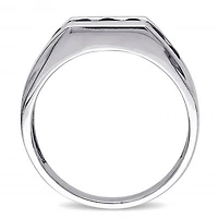 Julianna B Sterling Silver Black Sapphire Men's Ring