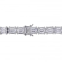 Julianna B Sterling Silver Baguette & Round-Cut Cubic Zirconia Tennis Bracelet