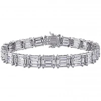 Julianna B Sterling Silver Baguette & Round-Cut Cubic Zirconia Tennis Bracelet