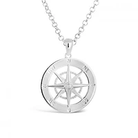 Sterling Silver 22" Nautical Compass