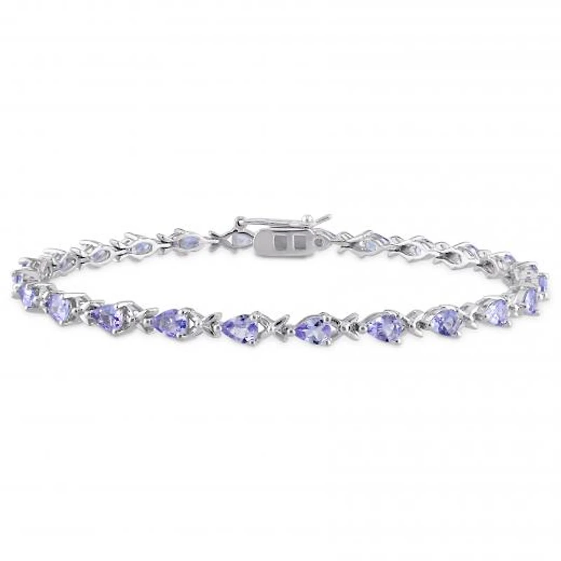Julianna B Sterling Silver 7" Tanzanite Bracelet
