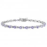 Julianna B Sterling Silver 7" Tanzanite Bracelet