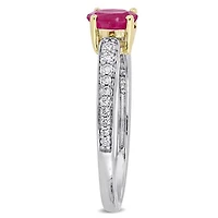 Julianna B 10K White Gold Ruby & Diamond Ring