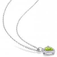 Julianna B Sterling Silver Peridot Fashion Pendant with Chain