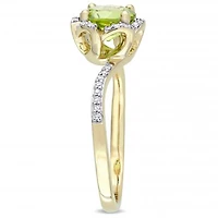 Julianna B 14K Yellow Gold Peridot & 0.10CTW Diamond Fashion Ring