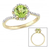 Julianna B 14K Yellow Gold Peridot & 0.10CTW Diamond Fashion Ring