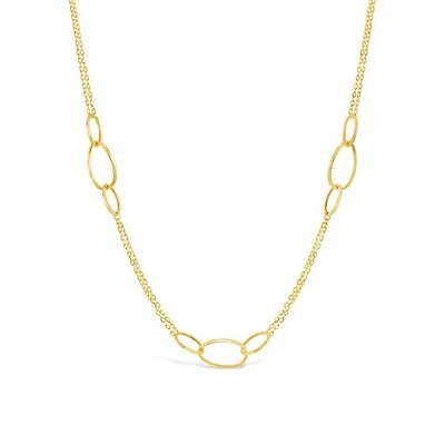 10K Yellow Gold Oval Links Necklace