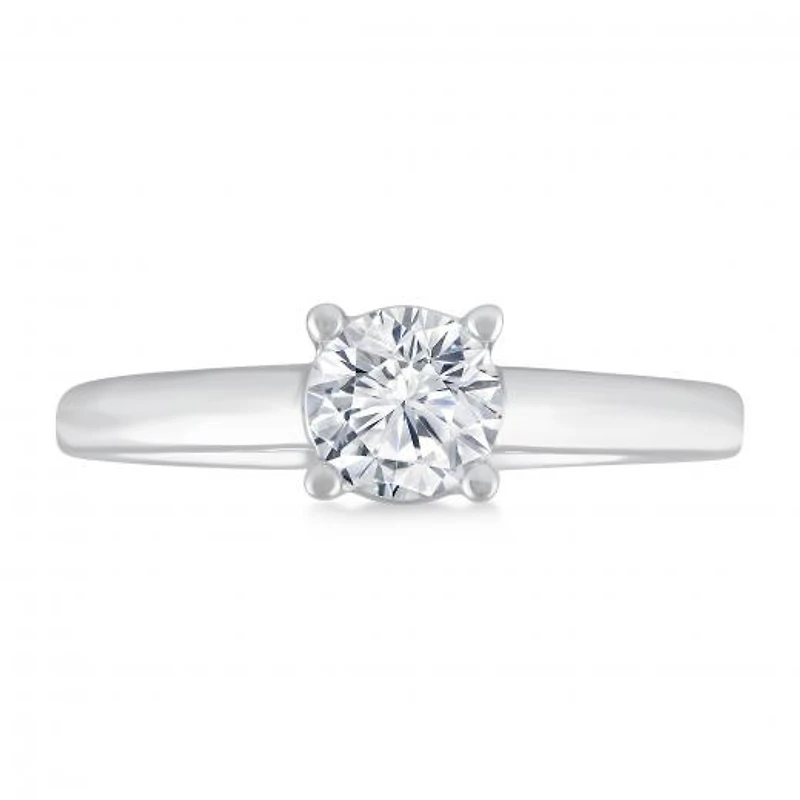Glacier Fire 14K White Gold 0.70CT Ideal Cut Solitaire Ring