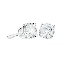 14K White 0.10CTW Diamond Earrings