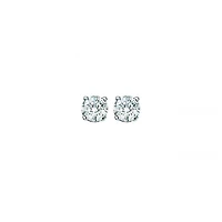 14K White 0.10CTW Diamond Earrings