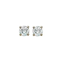 14K Yellow Gold 0.15CTW Diamond Solitaire Studs