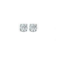 14K White Gold 0.33CTW Diamond Solitaire Studs