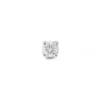 14K White Gold 0.05CT Singlet Diamond Earring