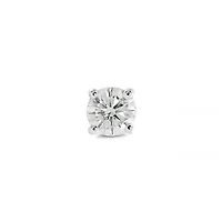 14K White Gold 0.20CT Singlet Diamond Earring