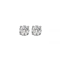 14K Gold 0.25CTW Diamond Solitaire Studs