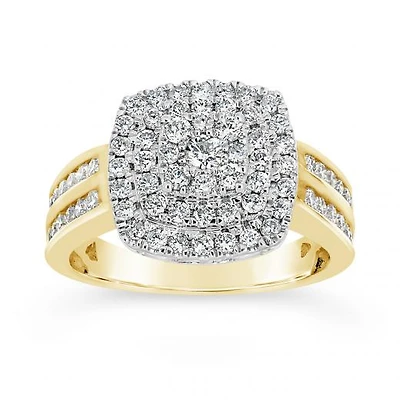 10K Yellow Gold 1.00CTW Diamond Fashion Ring